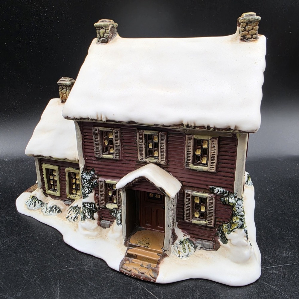 Currier & Ives Museum of City of NY "Home Sweet Home" Christmas Village Vintage